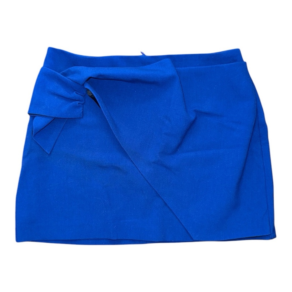 Stylish Blue Wrap Skirt - Picture 4 of 8